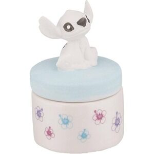 Disney Stitch‎ Aroma Pot Holder Ceramic Hibiscus Flower Blue Lid New
